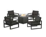EDGE Sectional 5-Piece Deep Seating Set with Fire Pit Table