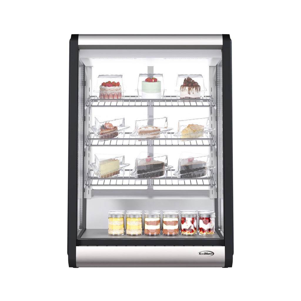 24 in. 4 Tier Commercial Countertop Bakery Display Refrigerator