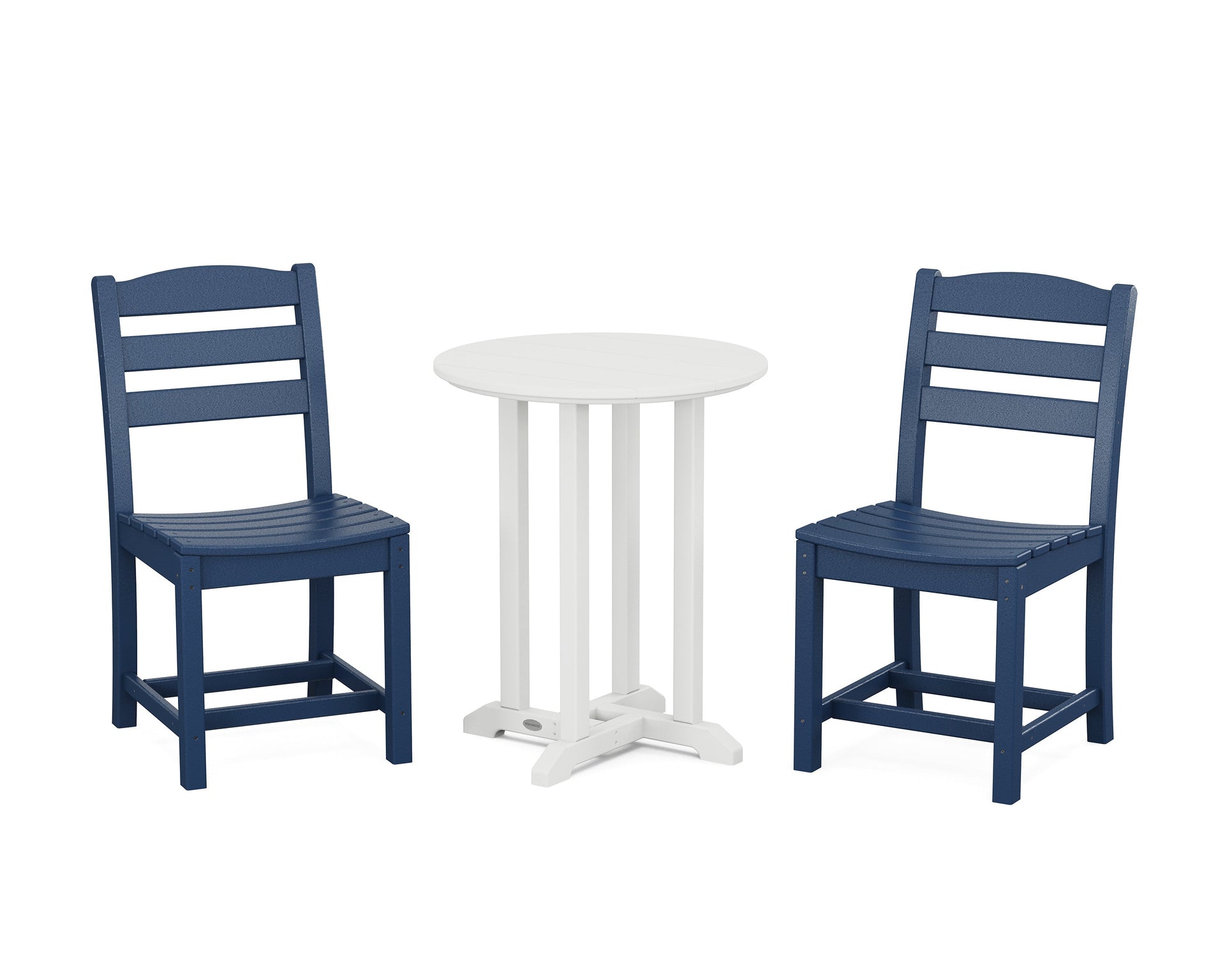 La Casa Café Side Chair 3-Piece Round Bistro Dining Set