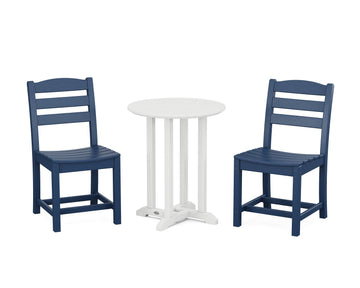 La Casa Café Side Chair 3-Piece Round Bistro Dining Set