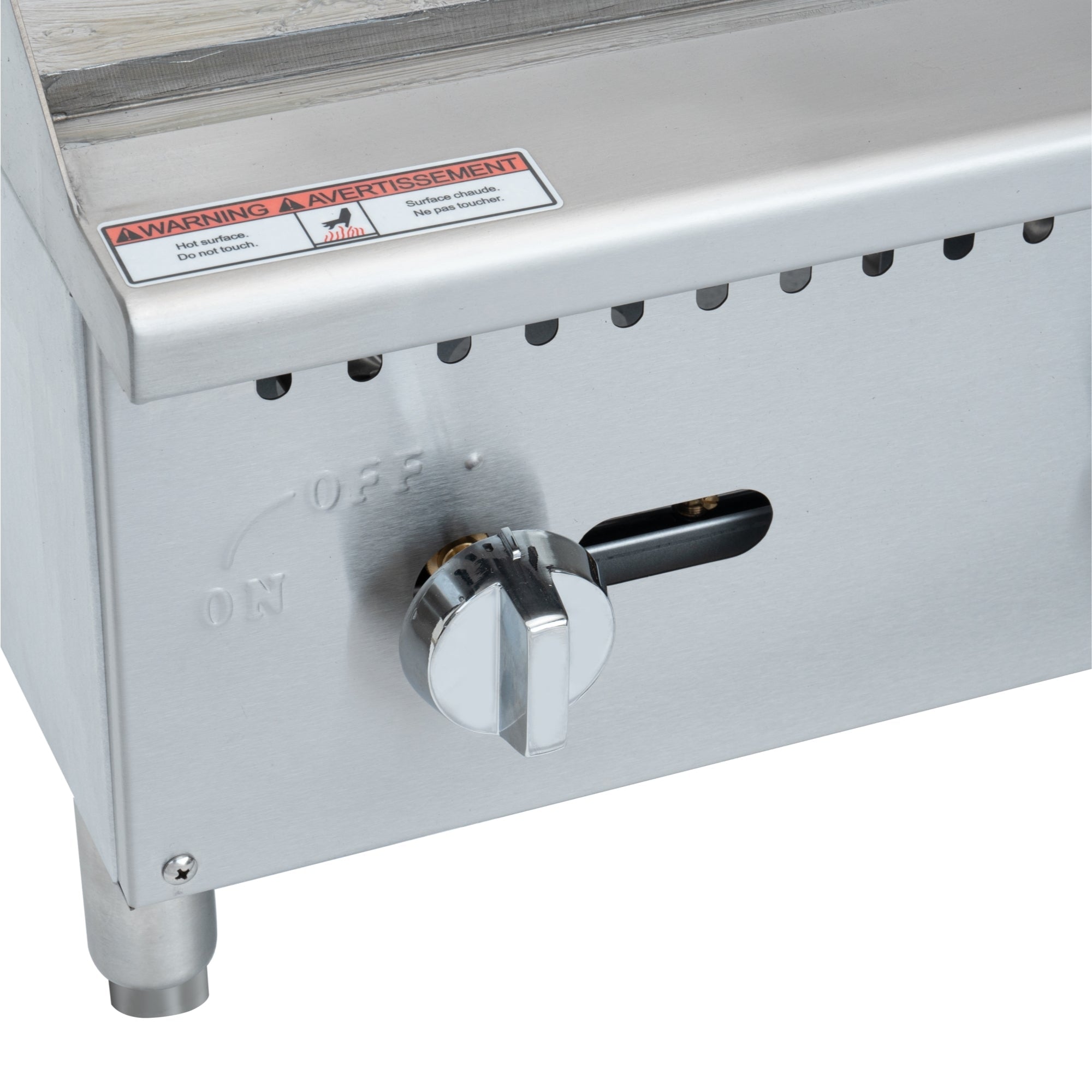 24 in. Natural Gas 2-Burner Griddle with 60,000 BTU in Stainless-Steel