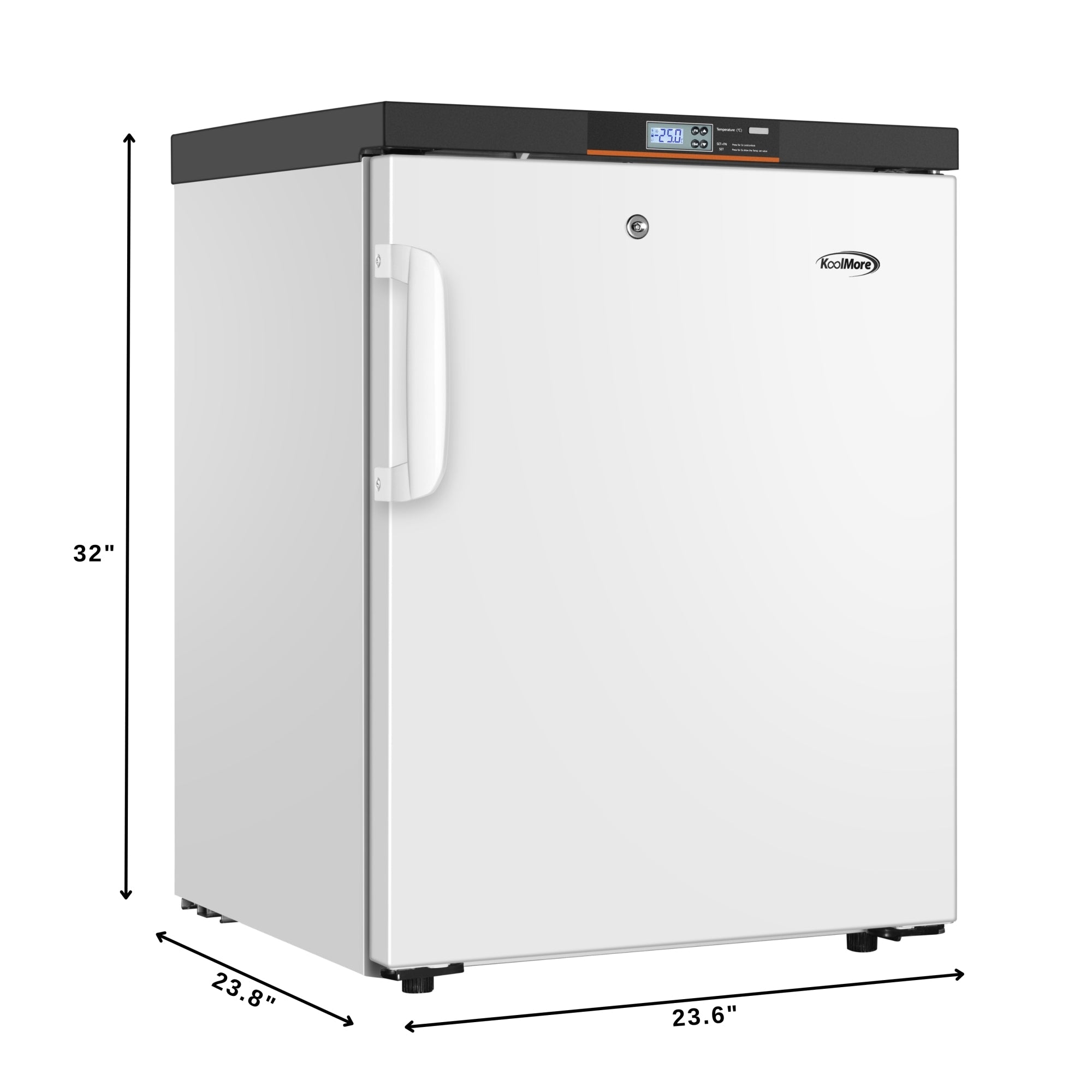 24 in. -25 C Undercounter Medical Freezer For Pharmacy / Laboratory With Dynamic Freeze, LED Display, Multi-Level Emergency Alarms, and Precise Temperature Control, 3.7 Cu. Ft.
