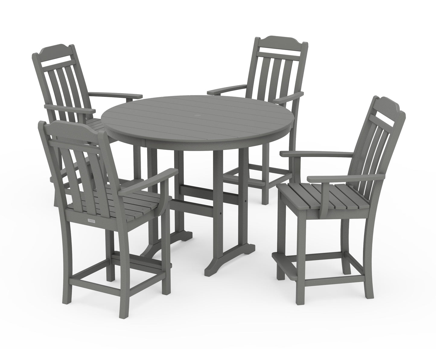 Cottage 5-Piece Round Farmhouse Counter Set