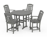 Cottage 5-Piece Round Farmhouse Counter Set