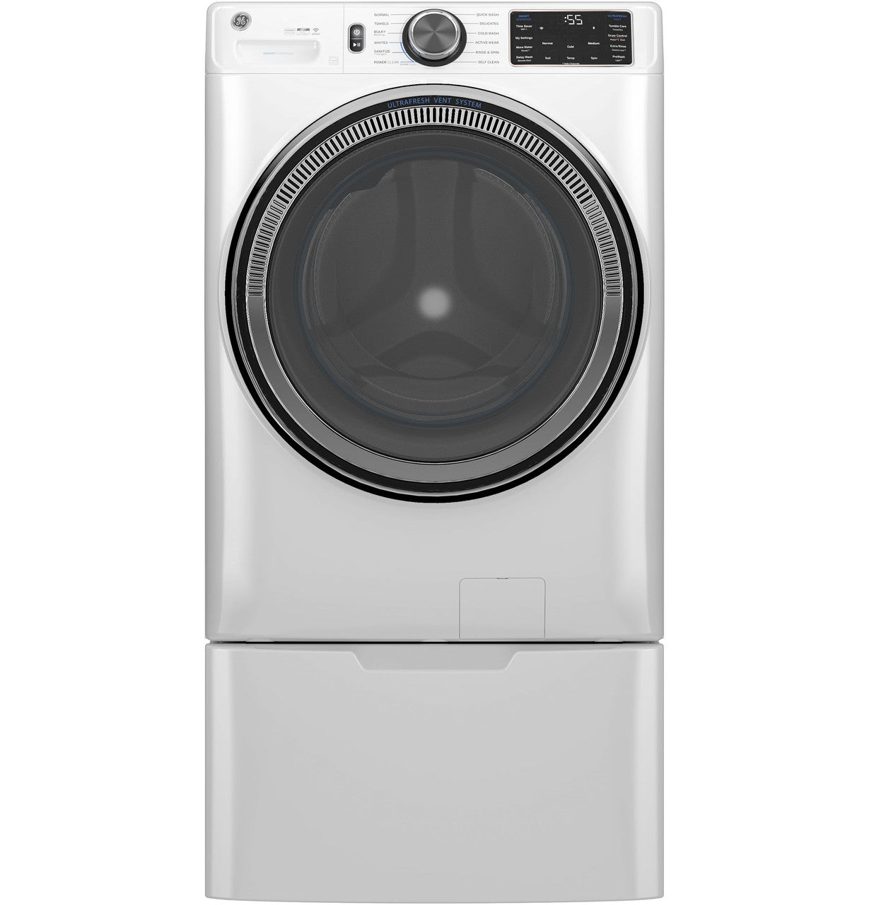 GE GE® ENERGY STAR® 5.0 cu. ft. Capacity Smart Front Load Steam Washer with SmartDispense™ UltraFresh Vent System with OdorBlock™ and Steam