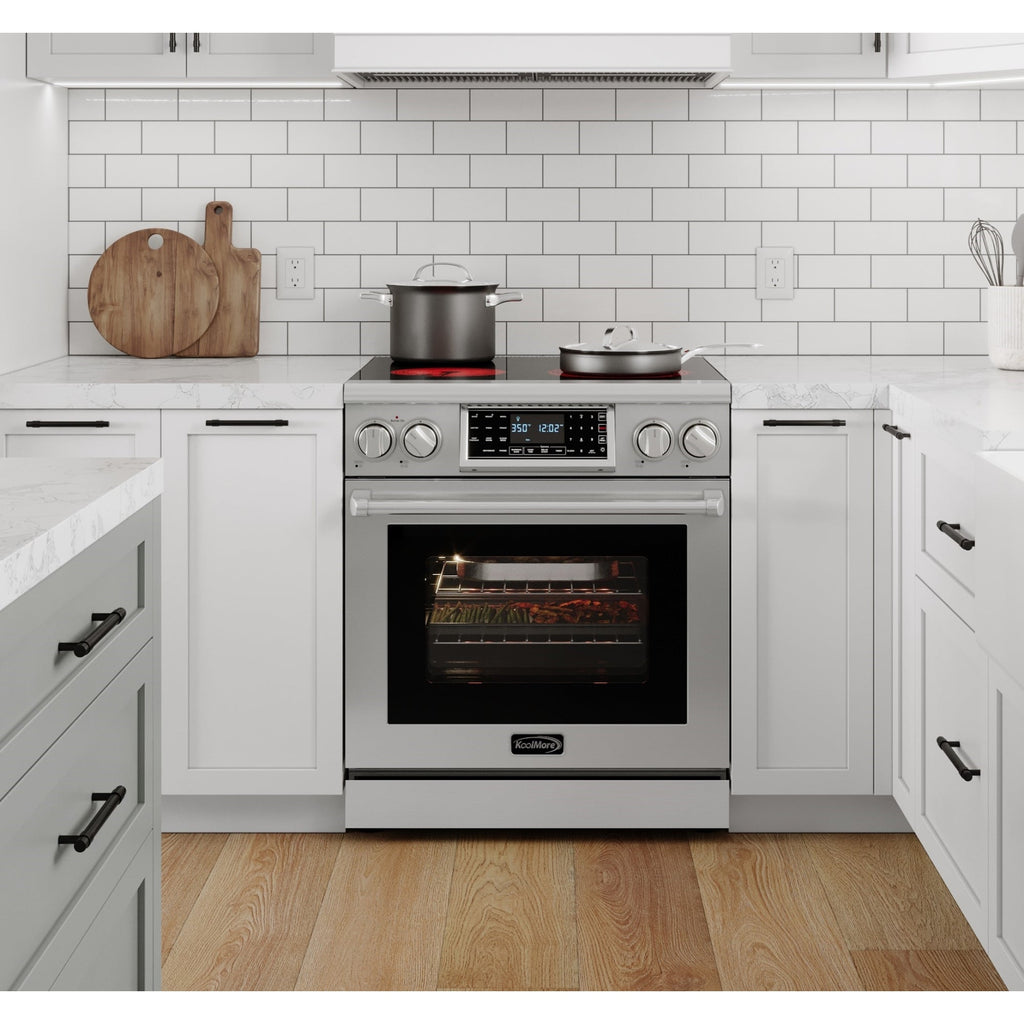 30 in. Electric Professional Range with Tilt Panel and Digital controls, Self-Cleaning, 16300W of Power, 240V in Stainless-Steel