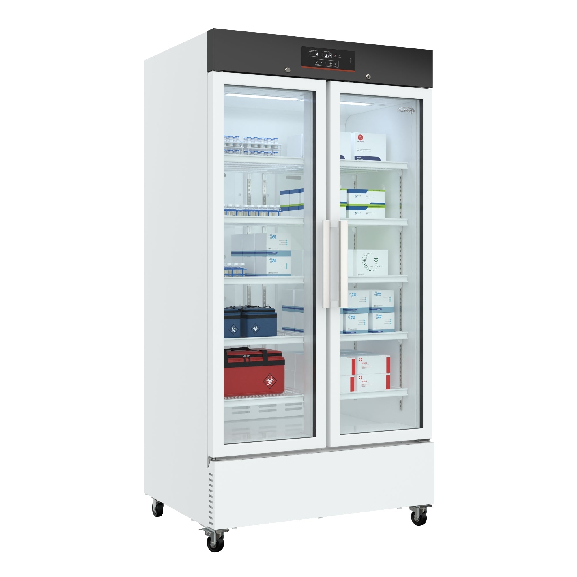 38 in. 27 cu. ft. Medical Vaccine Refrigerator for Pharmacy and Laboratory with Multi-Level Emergency Alarms, UL-Listed in White