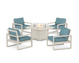 EDGE Sectional 5-Piece Deep Seating Set with Fire Pit Table