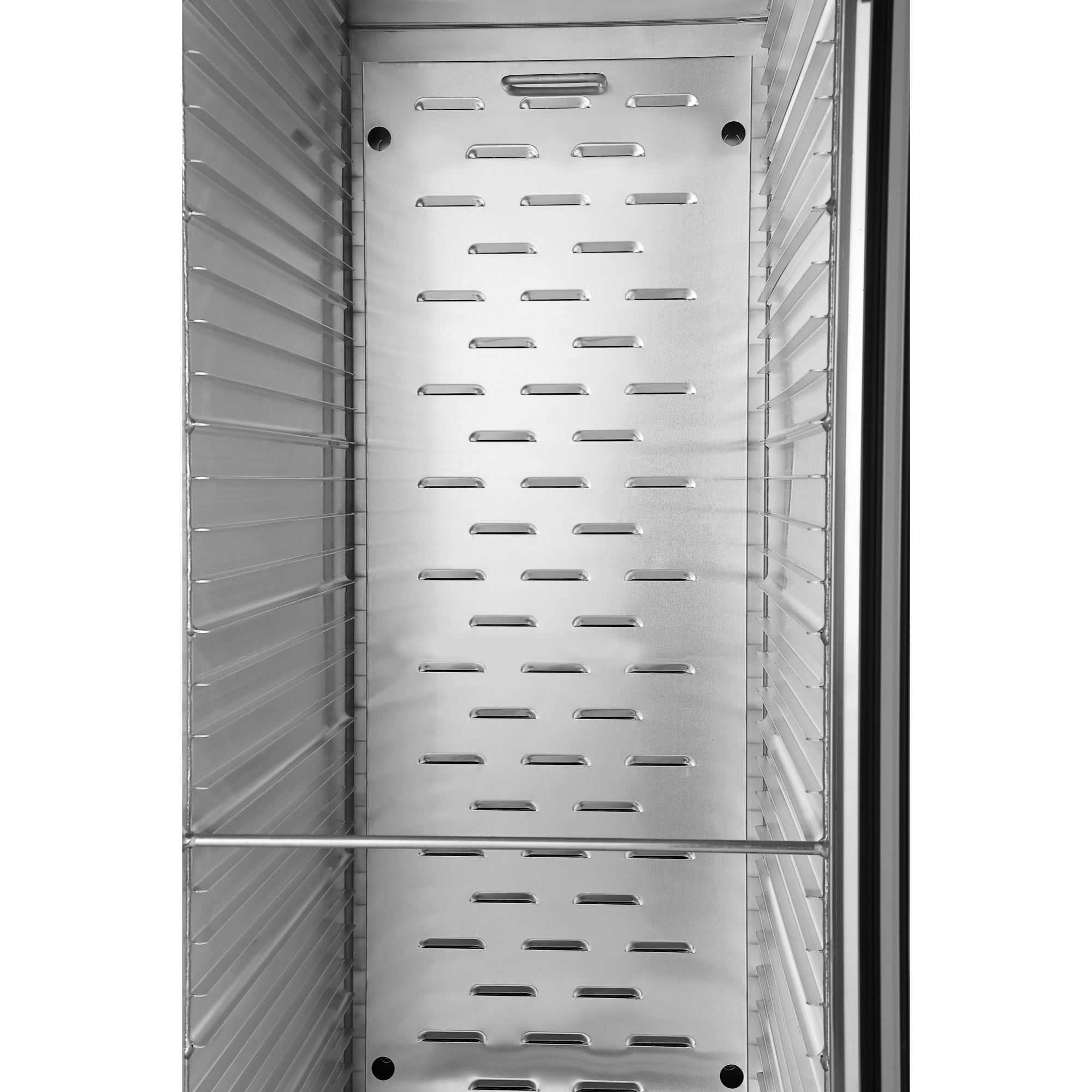 33 in. Commercial Non-Insulated Heated Holding Cabinet with 36-Pan Capacity and Glass Door in Silver
