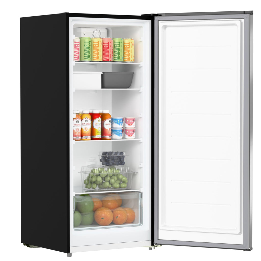 7 Cu. Ft. Garage Ready Convertible Upright Manual Defrost Freezer/Refrigerator in Stainless Steel