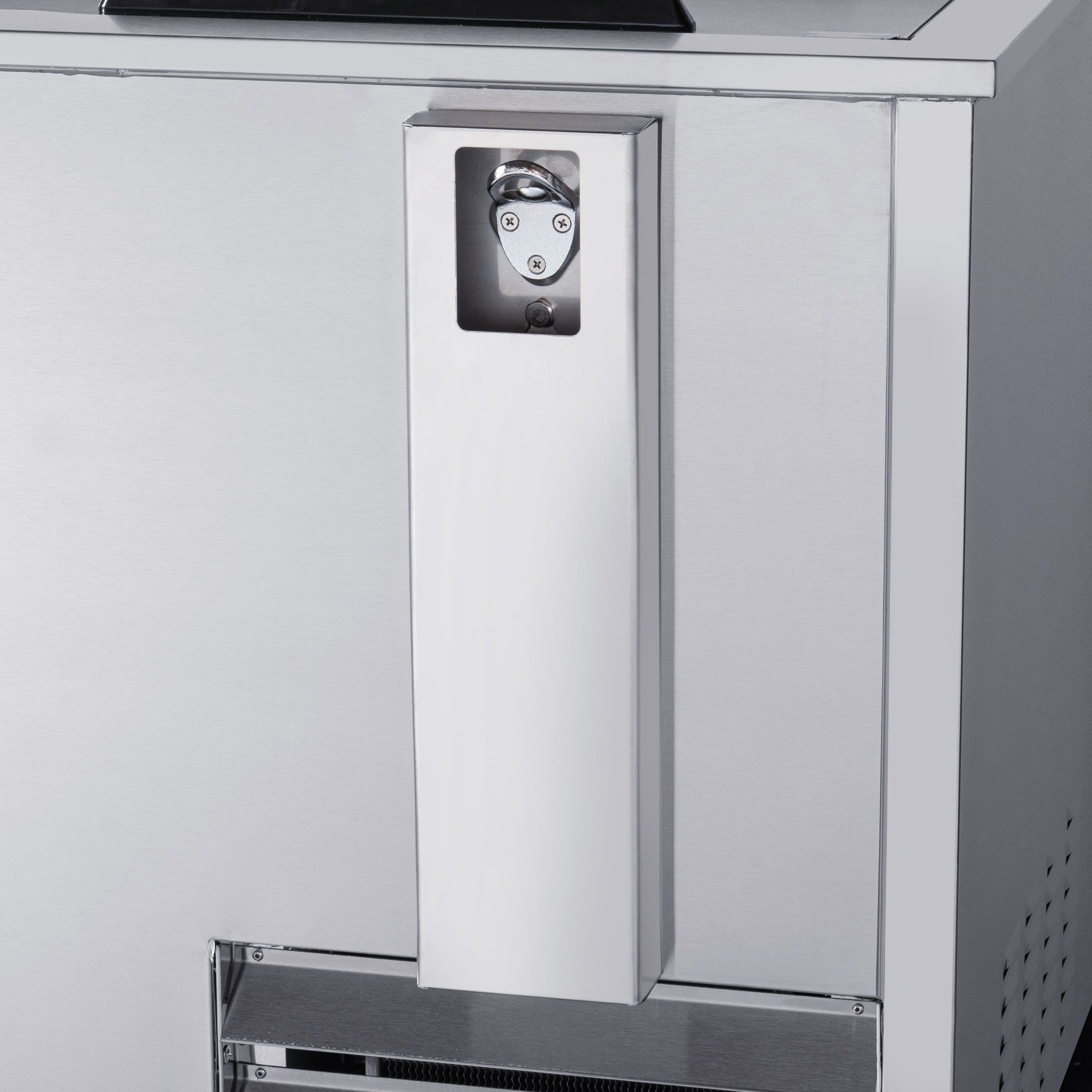 50 in. Commercial Bottle Cooler in Stainless-Steel with Built-In Opener, ETL Listed, 14 cu. ft.