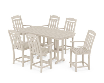 Cottage Arm Chair 7-Piece Counter Set