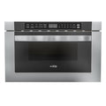 24 in. Stainless-Steel Microwave Drawer, Wall-Mounted with Flat Bottom,1.2 Cu. Ft.