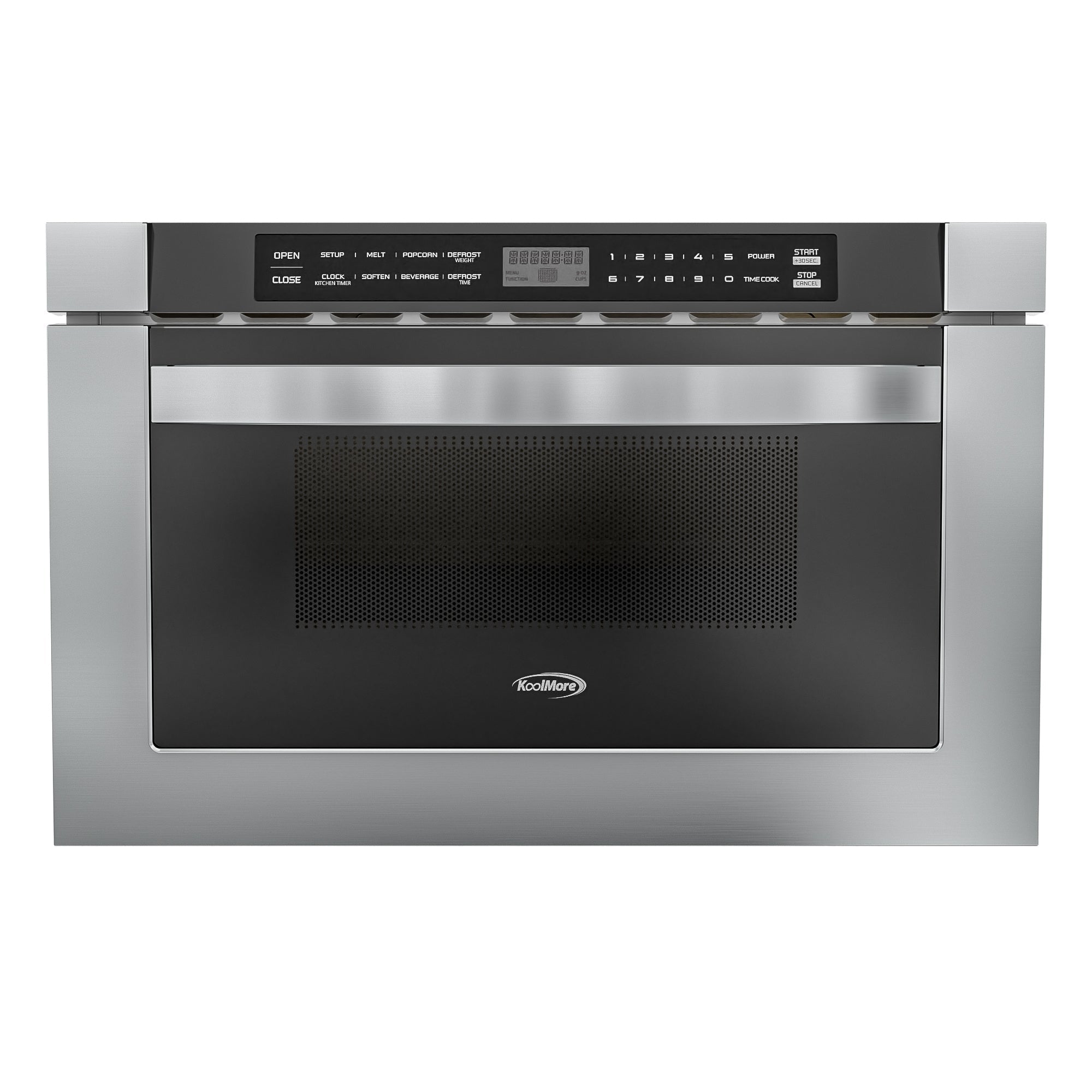 24 in. Stainless-Steel Microwave Drawer, Wall-Mounted with Flat Bottom,1.2 Cu. Ft.