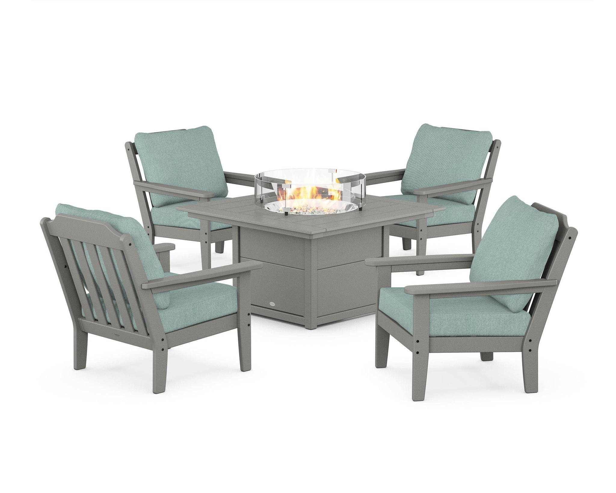 Cottage 5-Piece Deep Seating Set with Fire Pit Table