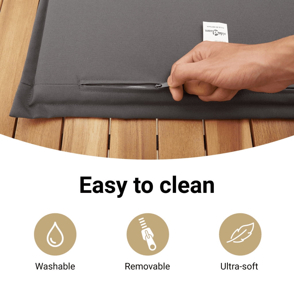 vidaXL Garden Sofa Set Gray PE rattan Large Adjustable Feet