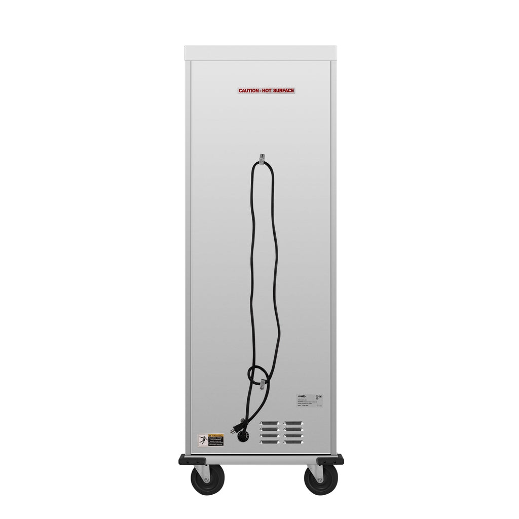 33 in. Commercial Insulated Heated Holding/Proofing  Cabinet with Wire Racks and Solid Dutch Doors in Silver