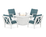 Braxton 5-Piece Deep Seating Conversation Set with Fire Pit Table