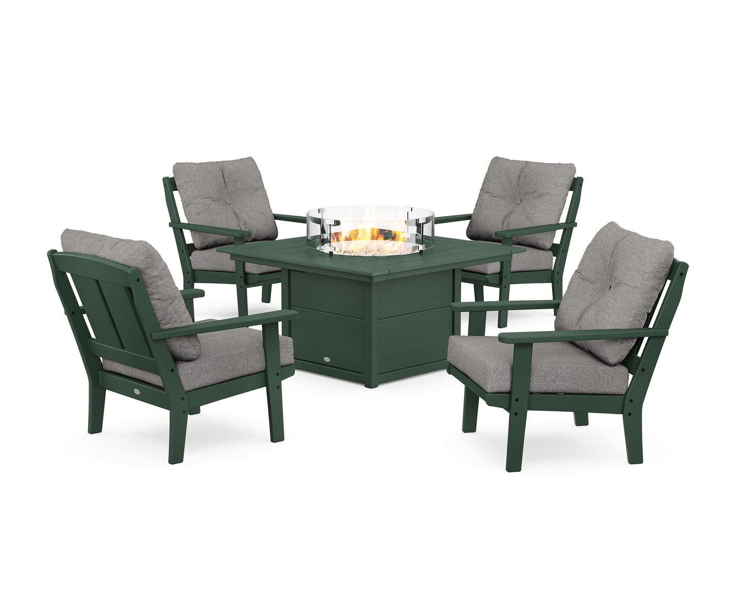 Mission 5-Piece Deep Seating Set with Fire Pit Table