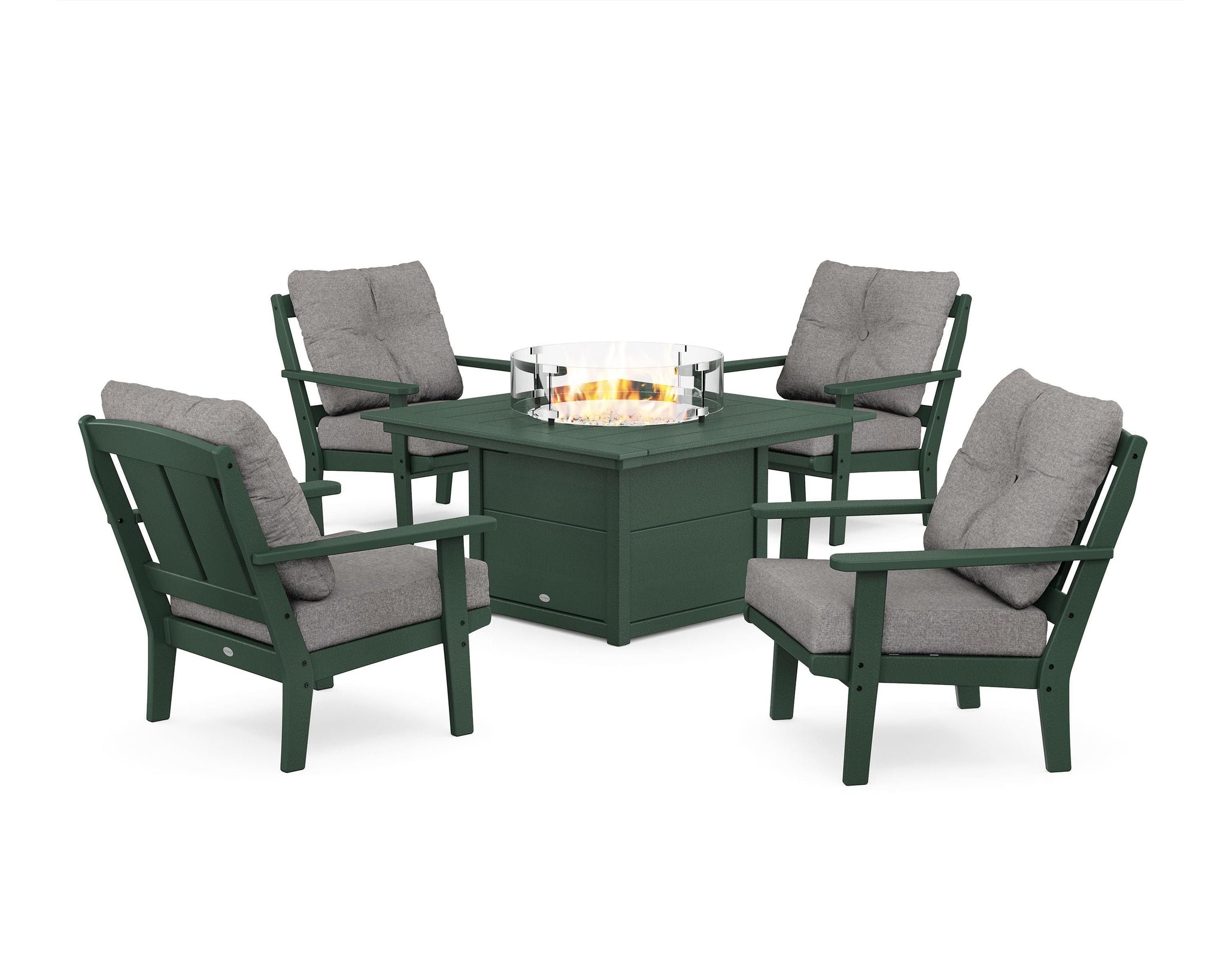 Mission 5-Piece Deep Seating Set with Fire Pit Table