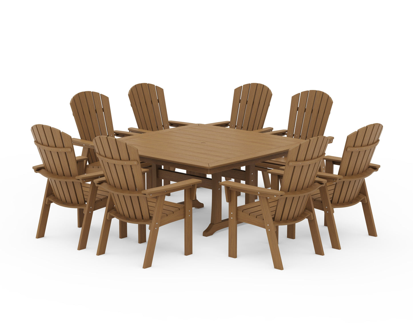 Nautical Adirondack 9-Piece Trestle Dining Set