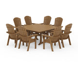 Nautical Adirondack 9-Piece Trestle Dining Set