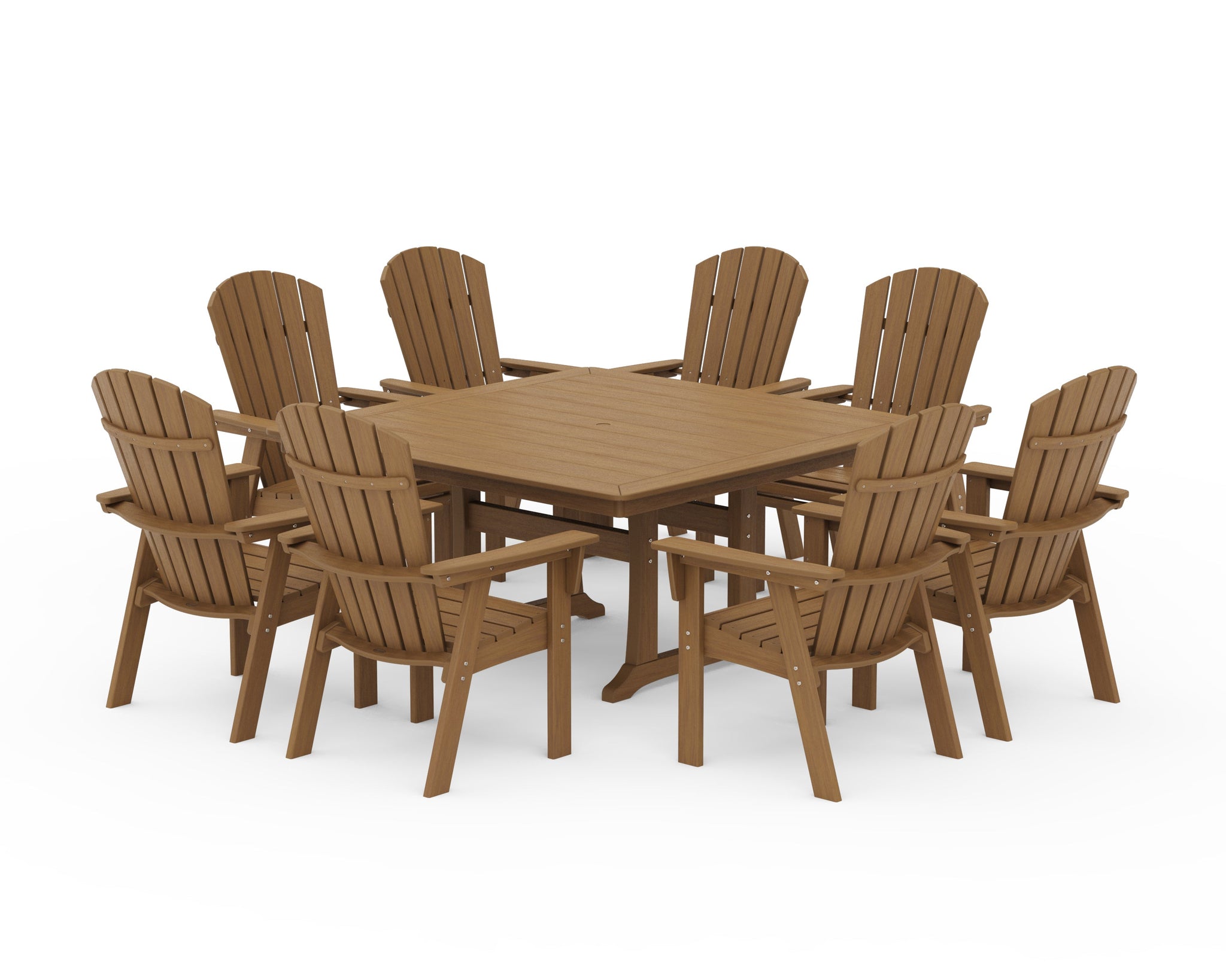 Nautical Adirondack 9-Piece Trestle Dining Set
