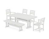 La Casa Cafe 6-Piece Dining Set with Trestle Legs