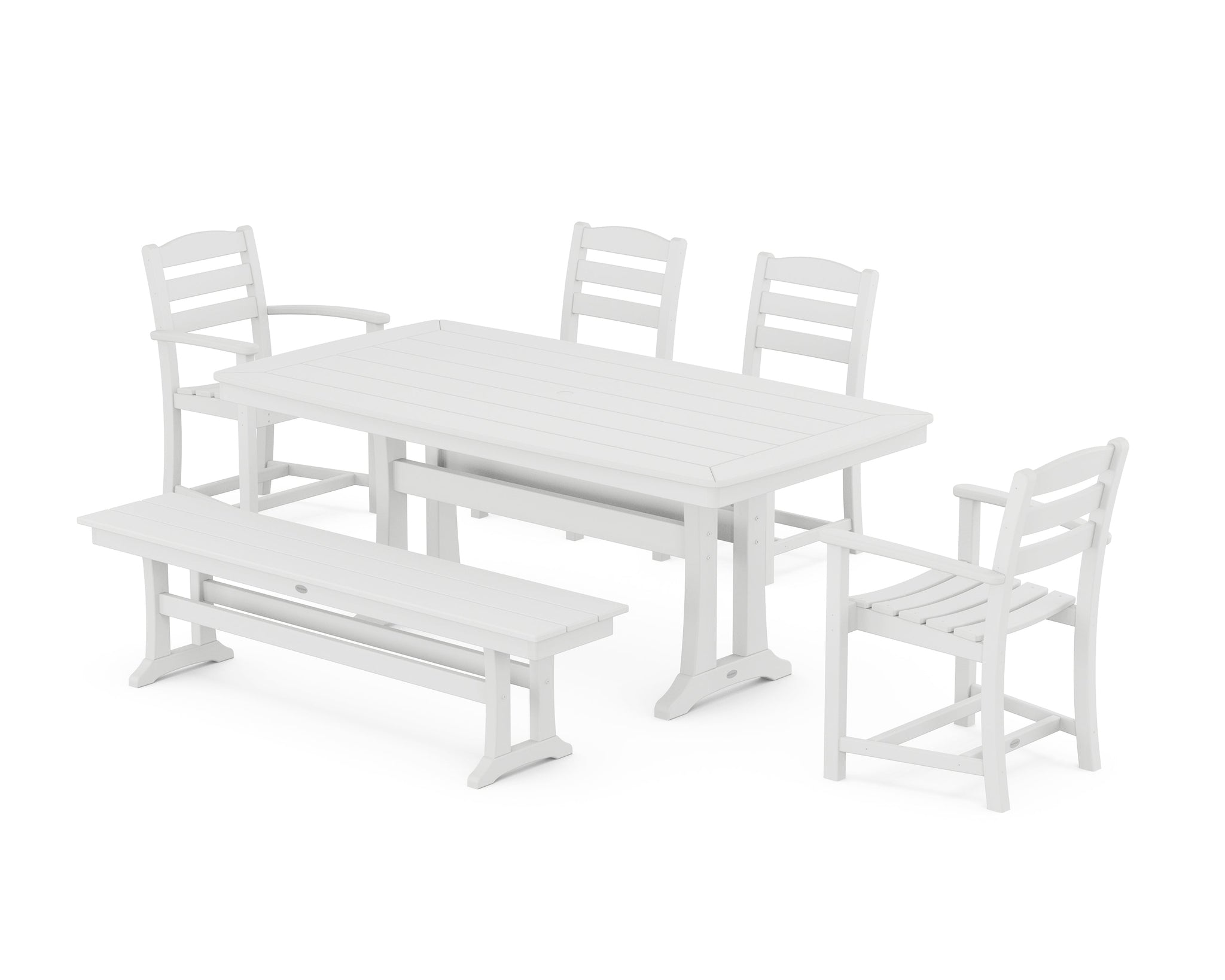 La Casa Cafe 6-Piece Dining Set with Trestle Legs