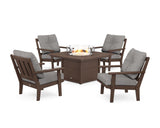 Oxford 5-Piece Deep Seating Set with Fire Pit Table