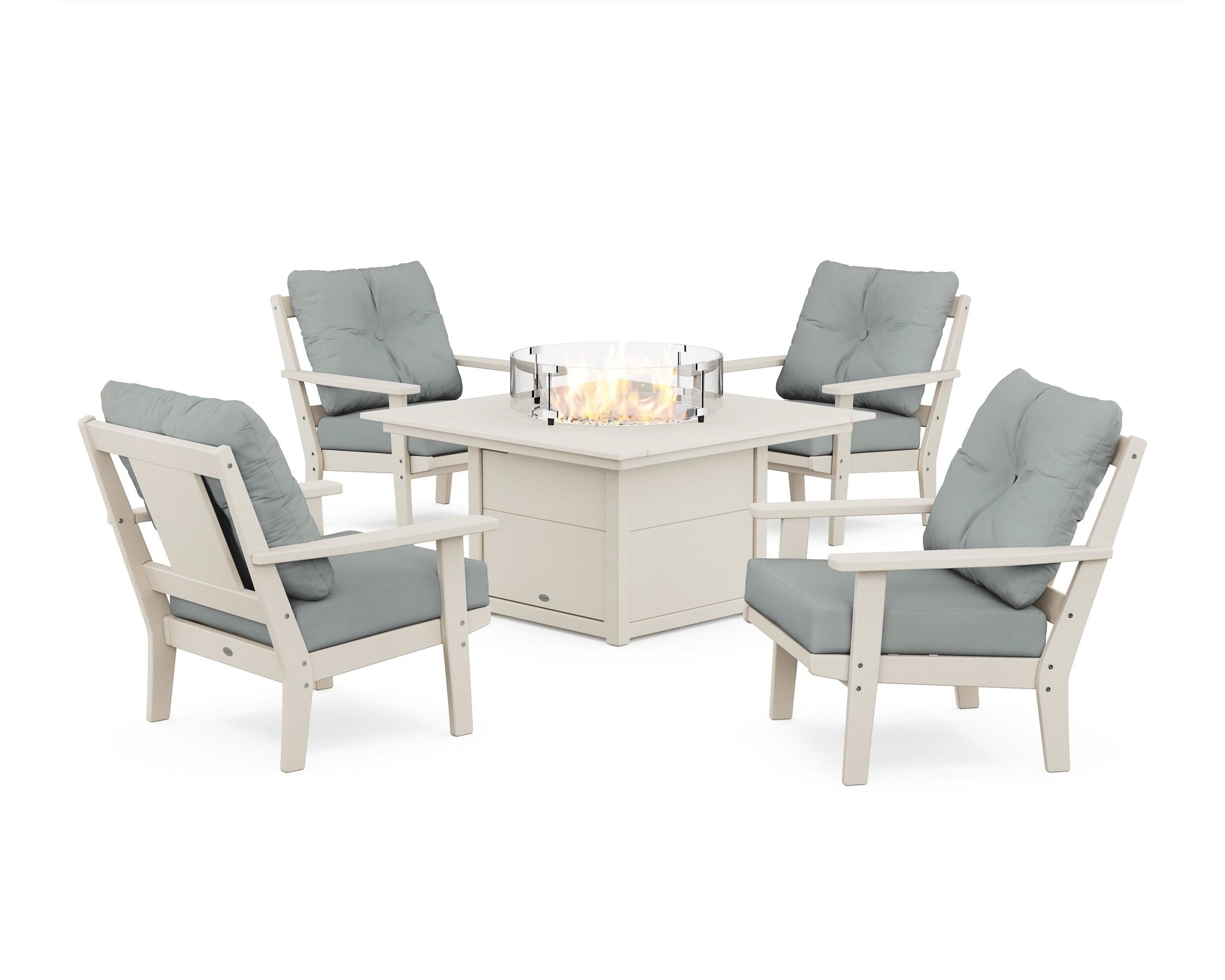 Prairie 5-Piece Deep Seating Set with Fire Pit Table