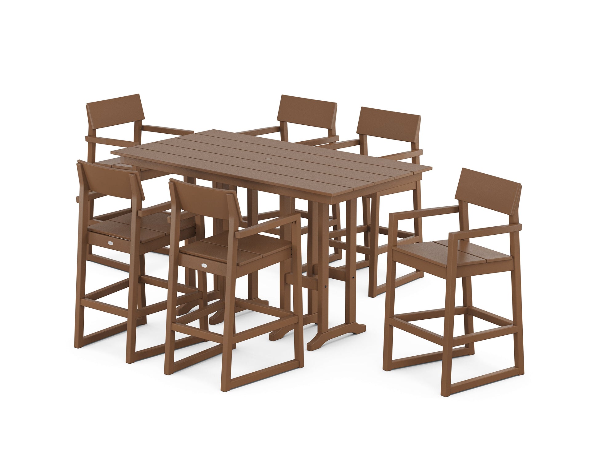 EDGE Arm Chair 7-Piece Farmhouse Bar Set