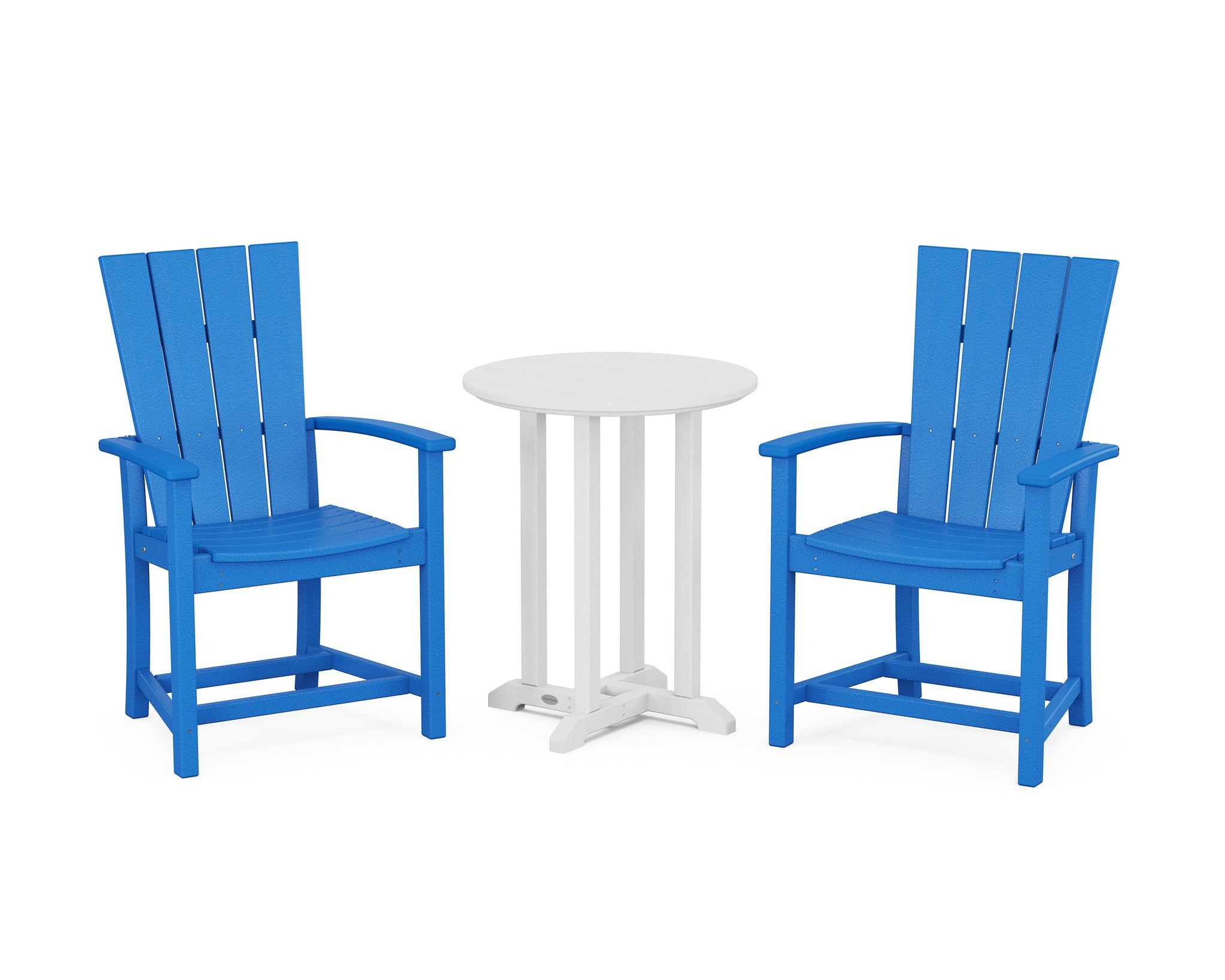 Quattro 3-Piece Round Farmhouse Bistro Dining Set