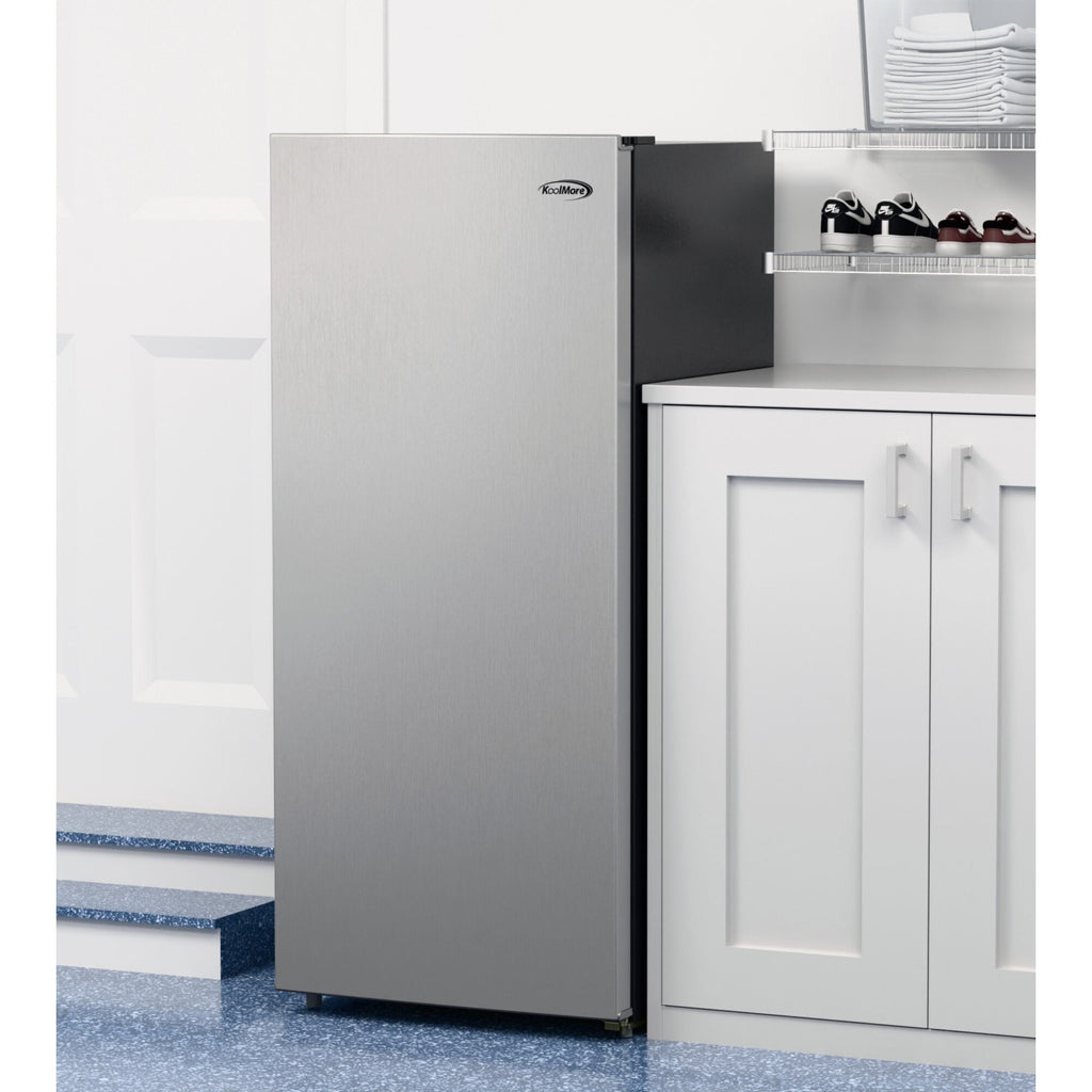 7 Cu. Ft. Garage Ready Convertible Upright Manual Defrost Freezer/Refrigerator in Stainless Steel