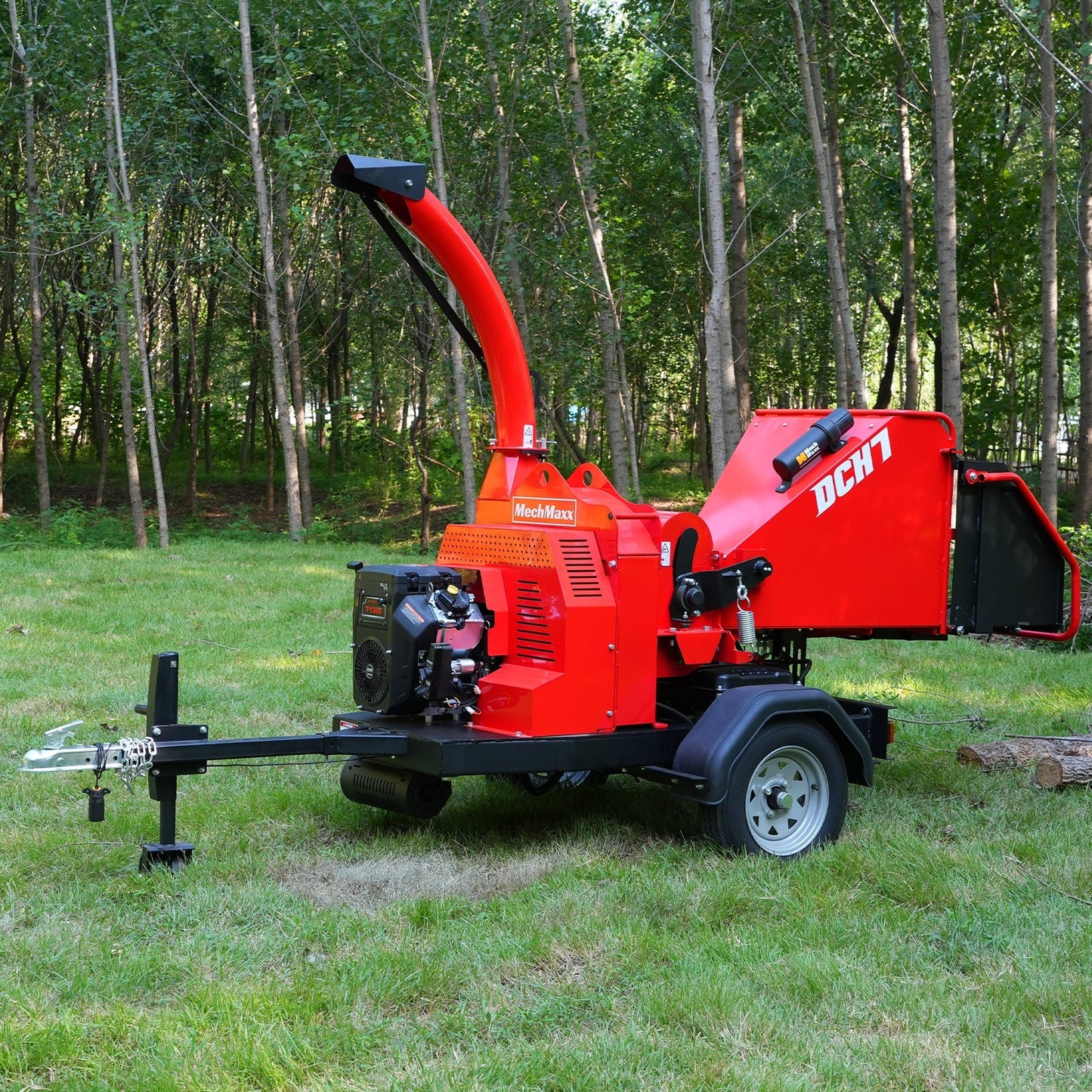 MechMaxx DCH7 Wood Chipper 25HP 750cc Twin Cylinder ZONSEN Petrol Engine 7" Hydraulic Feeding New