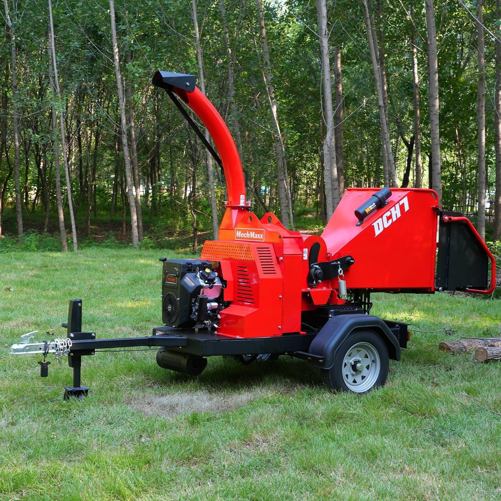 MechMaxx DCH7 Wood Chipper 25HP 750cc Twin Cylinder ZONSEN Petrol Engine 7" Hydraulic Feeding New