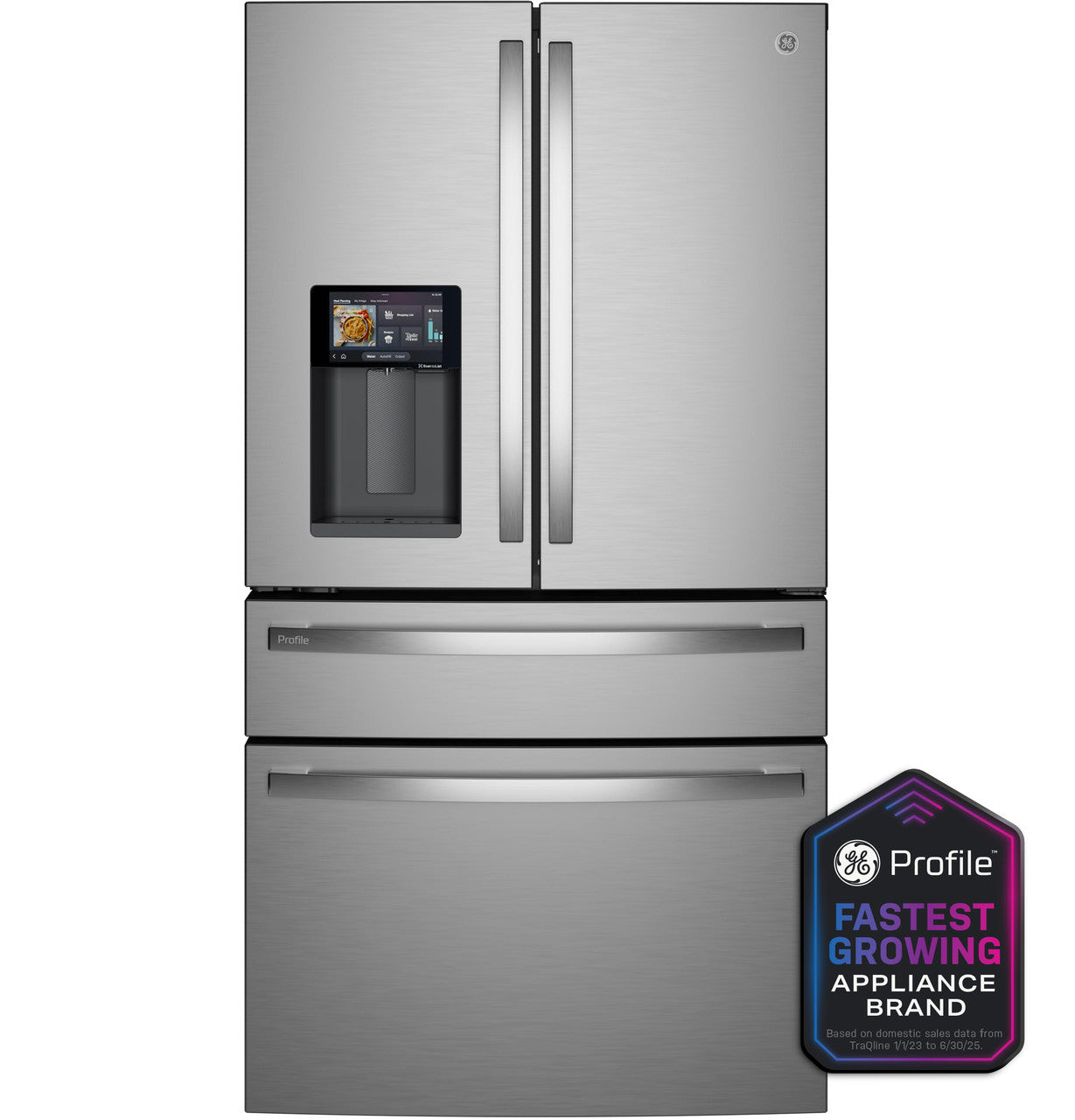 GE Profile™ ENERGY STAR® 22.4 Cu. Ft. Smart Counter-Depth 4-Door French-Door Refrigerator with Kitchen Assistant™