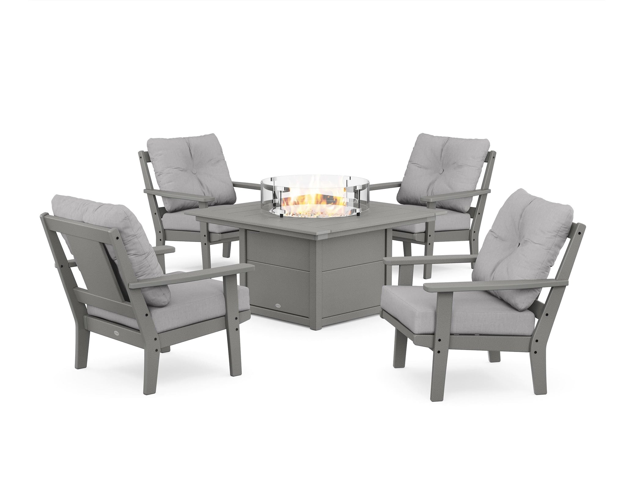 Prairie 5-Piece Deep Seating Set with Fire Pit Table