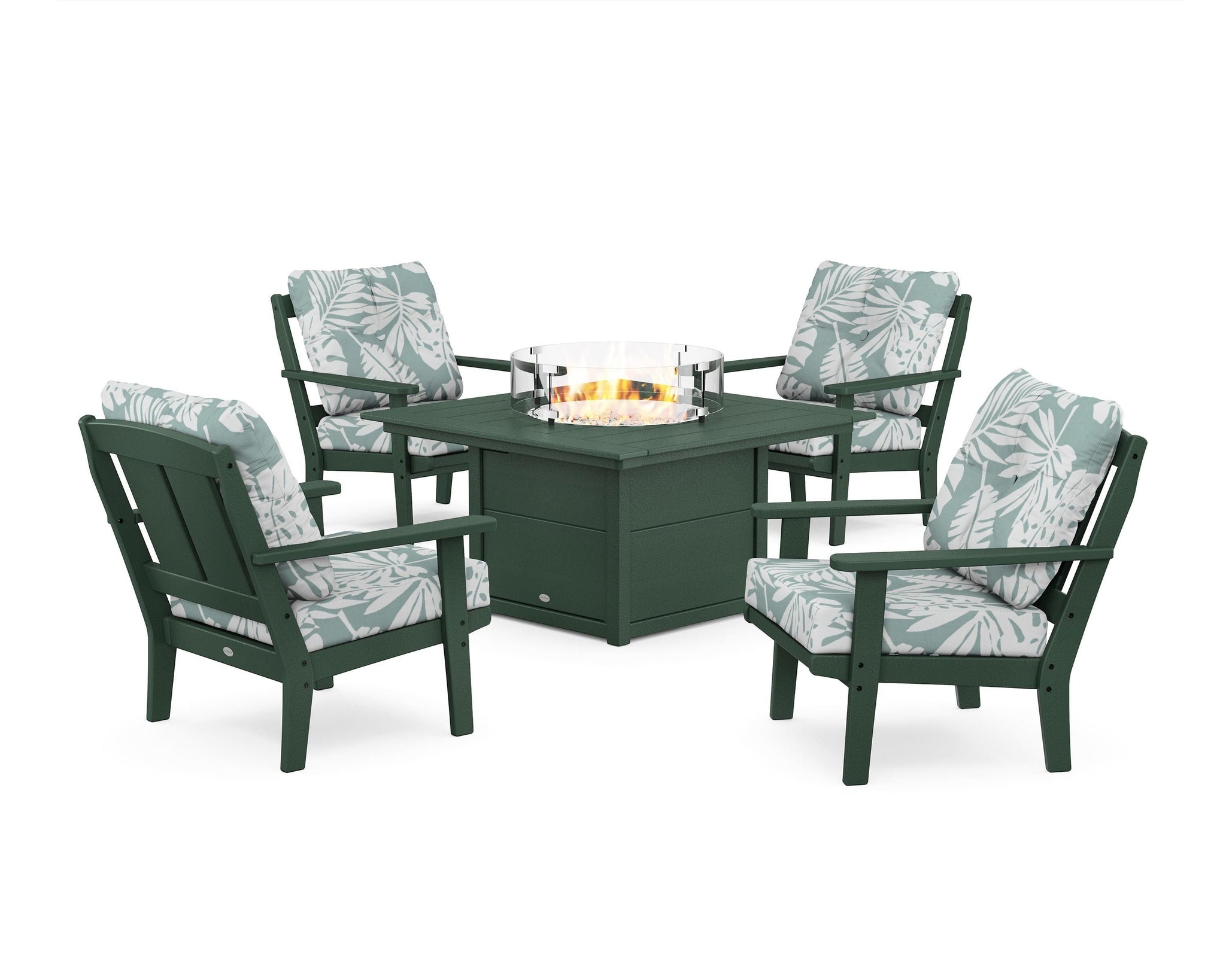 Mission 5-Piece Deep Seating Set with Fire Pit Table