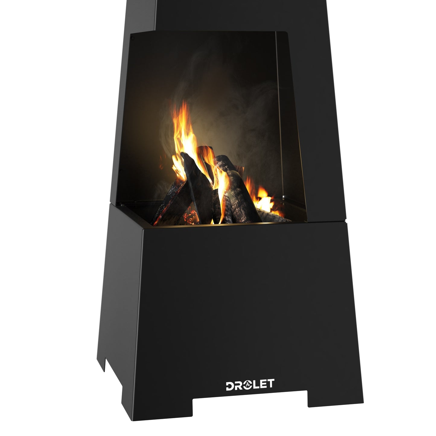 Drolet Bora Outdoor Wood Burning Fireplace 24" Logs Stainless Steel DE00401 New