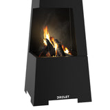 Drolet Bora Outdoor Wood Burning Fireplace 24" Logs Stainless Steel DE00401 New