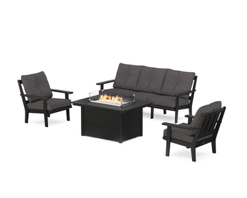 Oxford Deep Seating Fire Pit Table Set