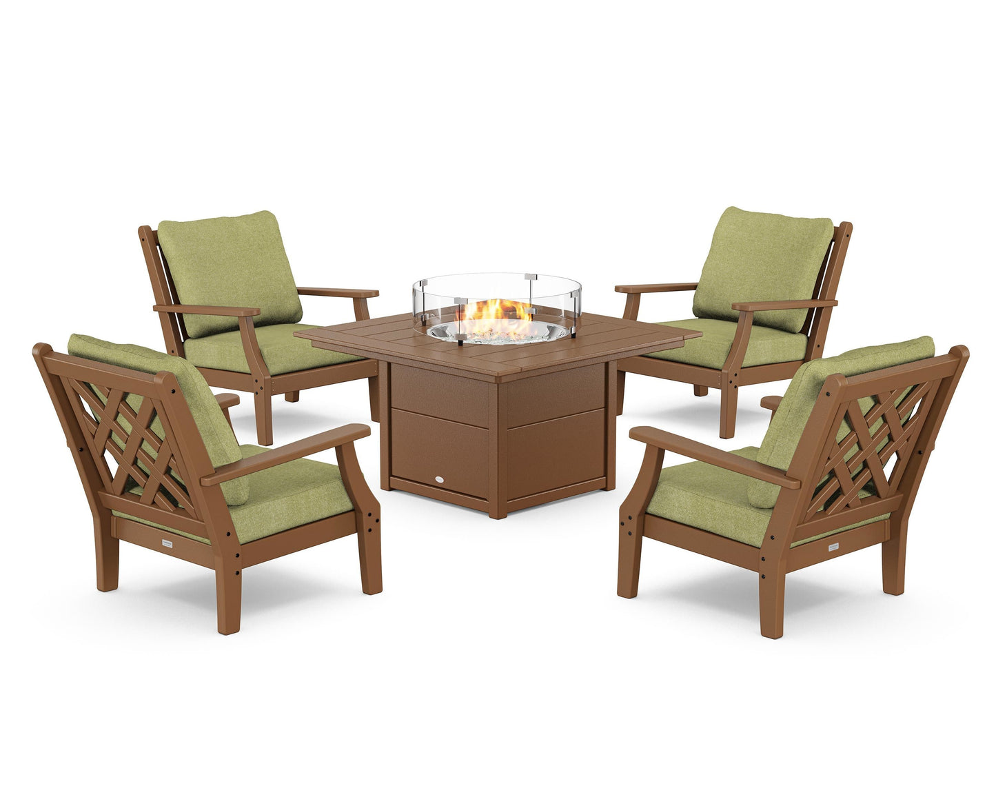 Wovendale 5-Piece Deep Seating Set with Fire Pit Table