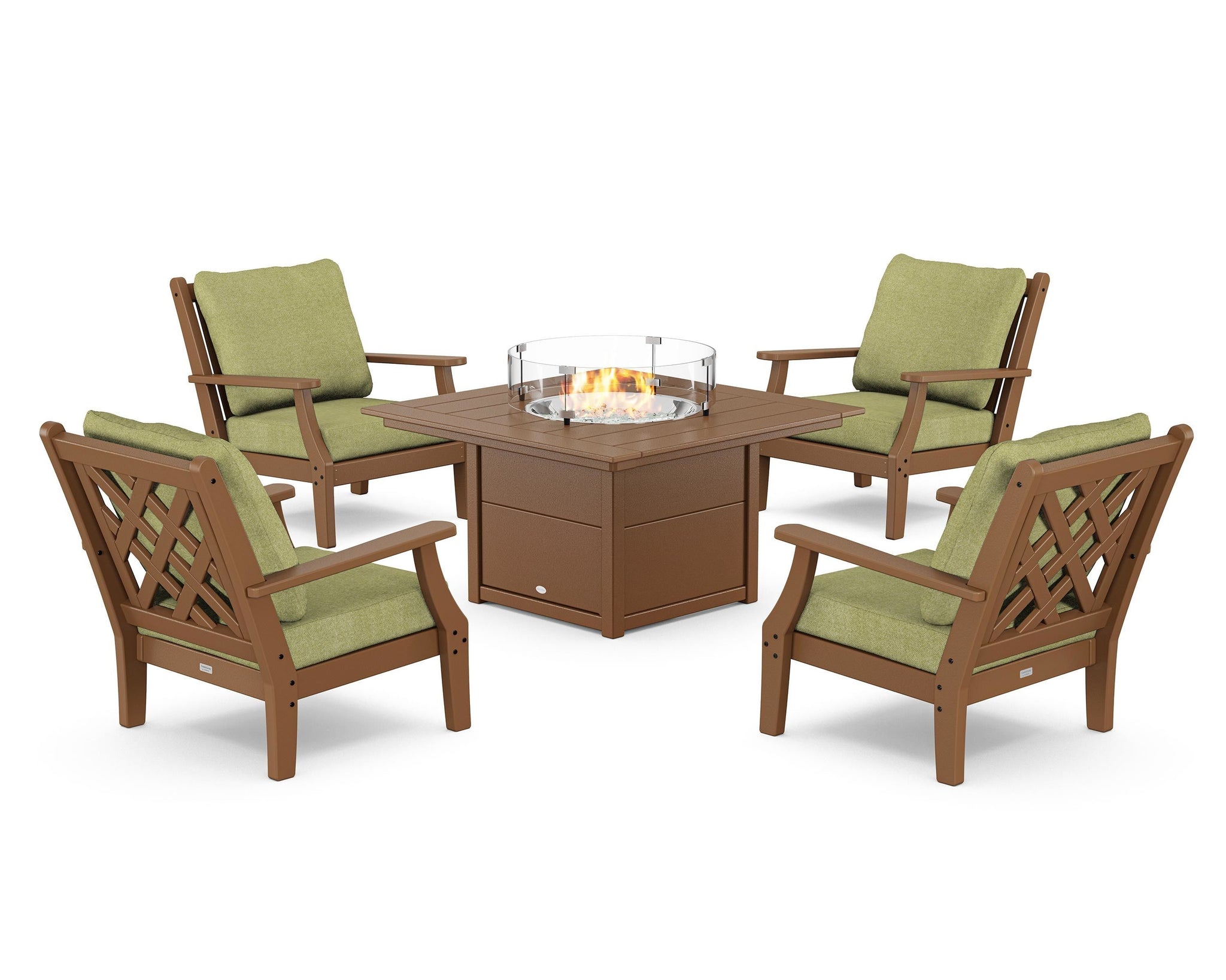 Wovendale 5-Piece Deep Seating Set with Fire Pit Table