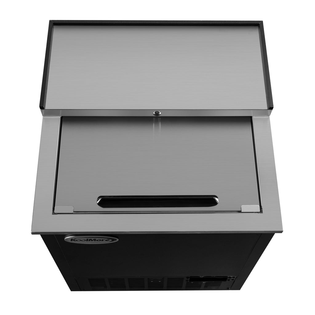 25 in. Commercial Glass Froster in Black Steel, ETL Listed, 5 cu. ft.