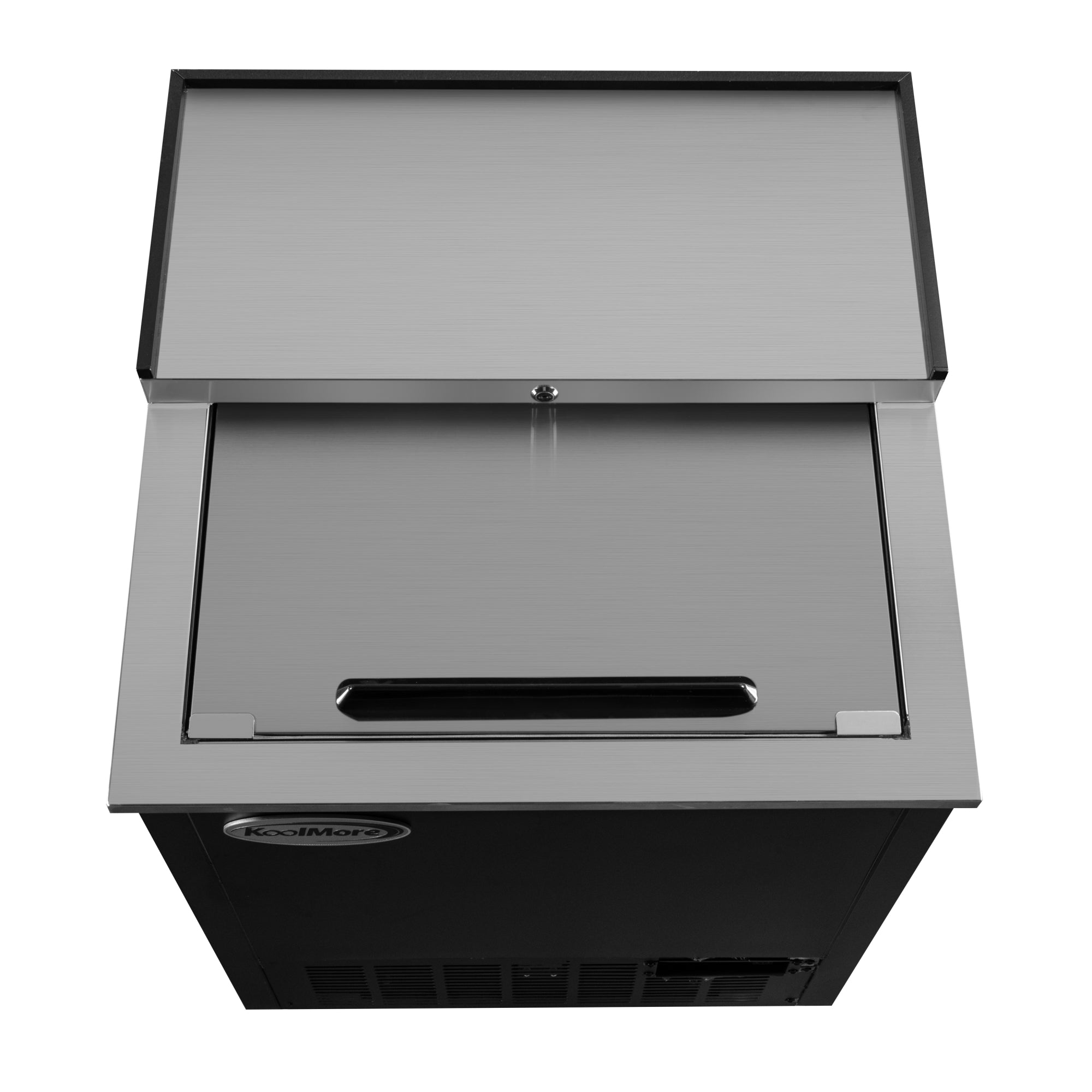 25 in. Commercial Glass Froster in Black Steel, ETL Listed, 5 cu. ft.