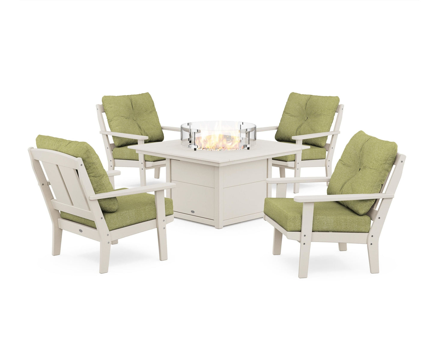 Mission 5-Piece Deep Seating Set with Fire Pit Table