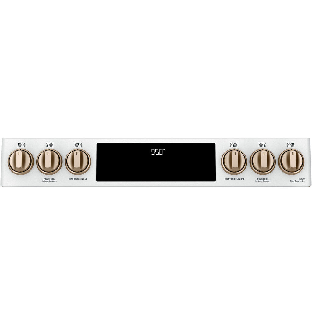 CAFÉ™ 30" Smart Slide-In, Front-Control, Dual-Fuel, Double-Oven Range with Convection