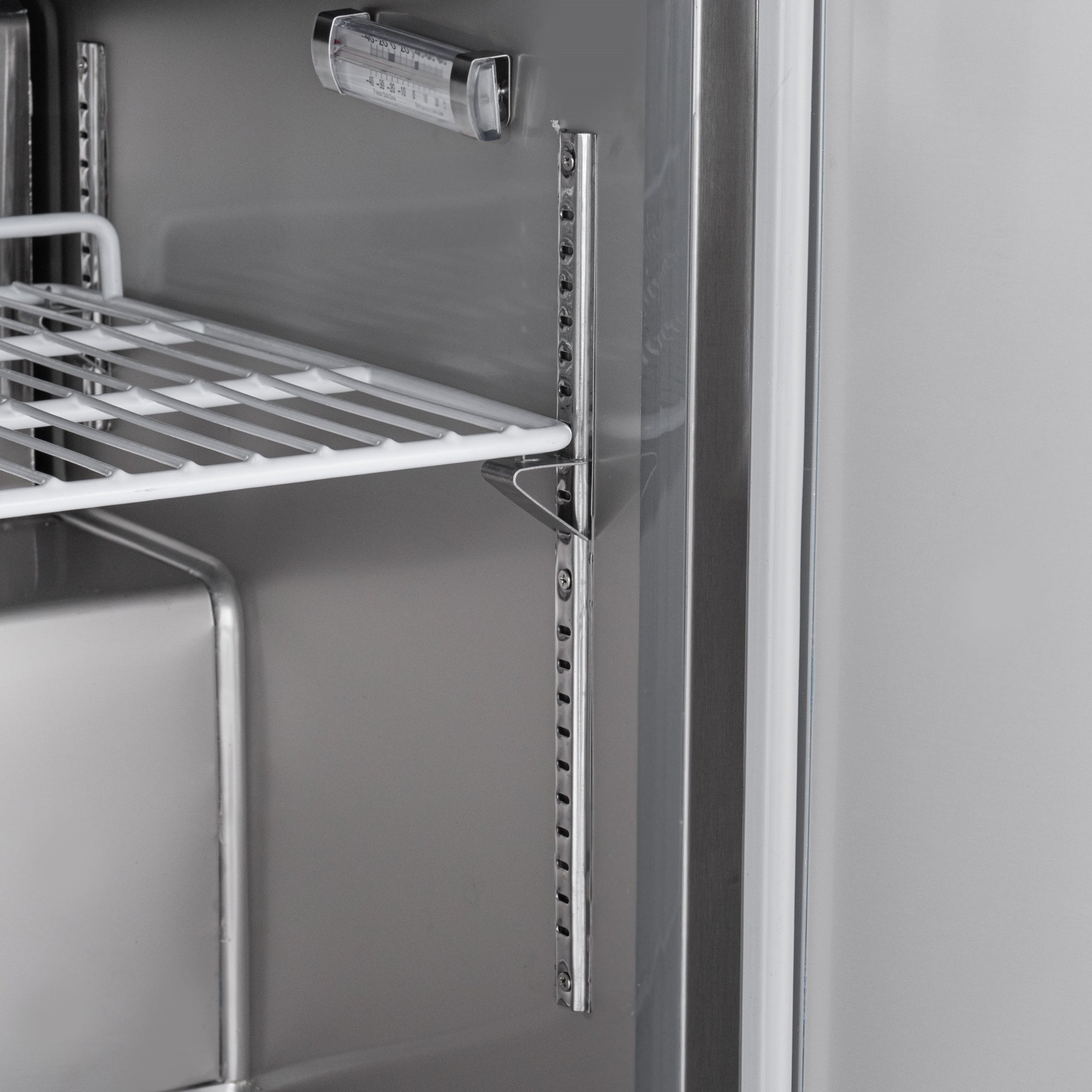 48 in. Commercial Refrigerated Prep Station Cold Table, Stainless-Steel Refrigerator with 9-Pan (Not Included) Capacity with Cover and Two Adjustable Shelves, ETL Listed