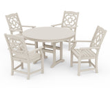 Chinoiserie 5-Piece Round Farmhouse Dining Set